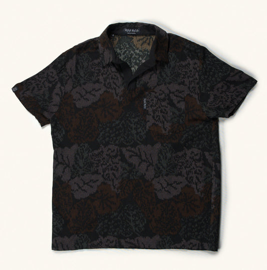 Floral black polo - PROJECTO TROUXA MOCHA
