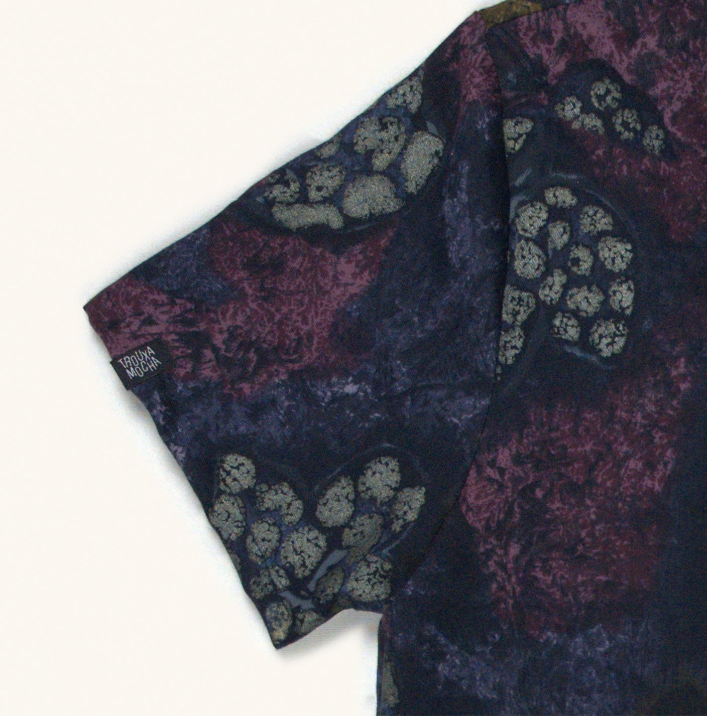 Floral dark blue polo - PROJECTO TROUXA MOCHA