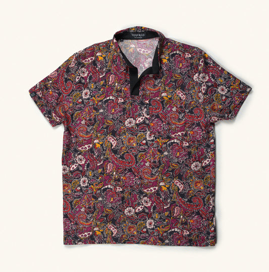 Floral pink polo - PROJECTO TROUXA MOCHA